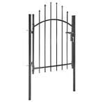 vidaXL Poort 1x1,5 m staal zwart, Verzenden, Nieuw