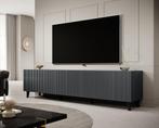 TV-Meubel antraciet 200x42x53 4 deuren zwarte pootjes, Huis en Inrichting, Kasten |Televisiemeubels, Overige materialen, Verzenden