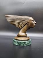 Statue, Bronze -Spirit of the Wind- Car Mascot - 16.5 cm -, Antiek en Kunst