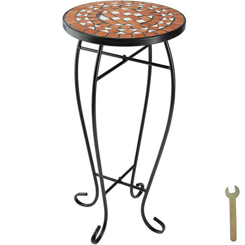 tectake Balkontafel bloementafel met mozaïekpatroon 30x30x61, Tuin en Terras, Overige Tuin en Terras, Verzenden