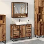 vidaXL Badkamermeubel Set 2 pcs Oud hout 80 x 33 x 60 cm, Verzenden, Nieuw