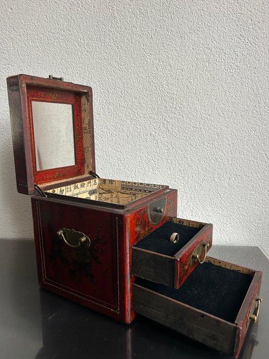 Sieradendoos - Messing, Hout, Antiek en Kunst, Curiosa en Brocante