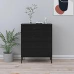 vidaXL Commode Noir 80x35x101,5 cm Acier, Huis en Inrichting, Kasten | Overige, Verzenden