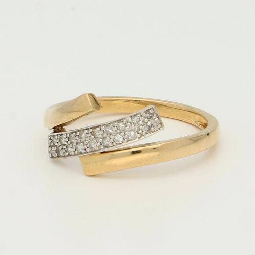 Zonder Minimumprijs - Ring - 18 karaat Geel goud, Witgoud -, Handtassen en Accessoires, Ringen