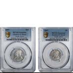 Zuid-Afrika. A Pair (2x) of PCGS Certified Silver coins, 6p, Postzegels en Munten, Munten | Europa | Niet-Euromunten