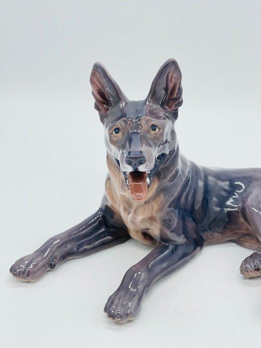 Dahl Jensen - Figuur - Large figure of a German shepherd -, Antiek en Kunst, Antiek | Glaswerk en Kristal