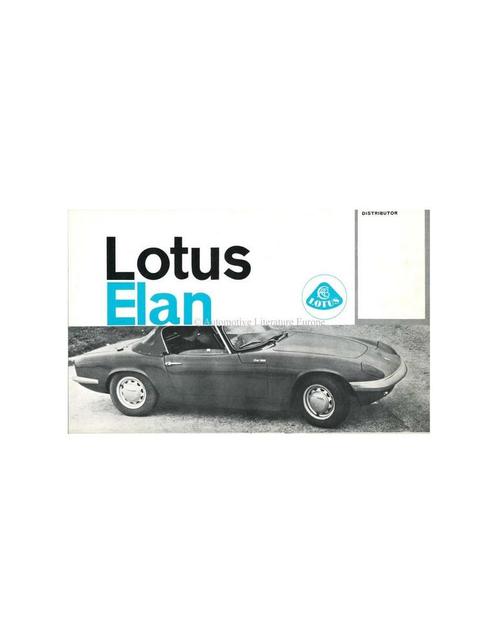 1962 LOTUS ELAN BROCHURE ENGELS, Livres, Autos | Brochures & Magazines