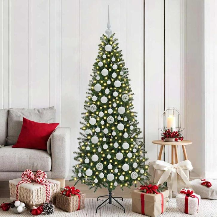 vidaXL Kerstbal Set met 300 LED 120 pcs Wit Kunststof, Diversen, Kerst, Nieuw, Verzenden