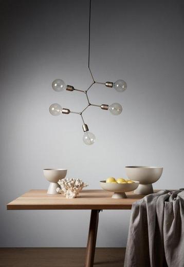 BoConcept - Plafondlamp - Vijf kroonluchter – geborsteld