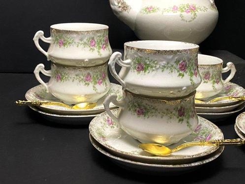 Vieux Paris - Koffie- en theeservies - Porselein, Antiek en Kunst, Antiek | Glaswerk en Kristal
