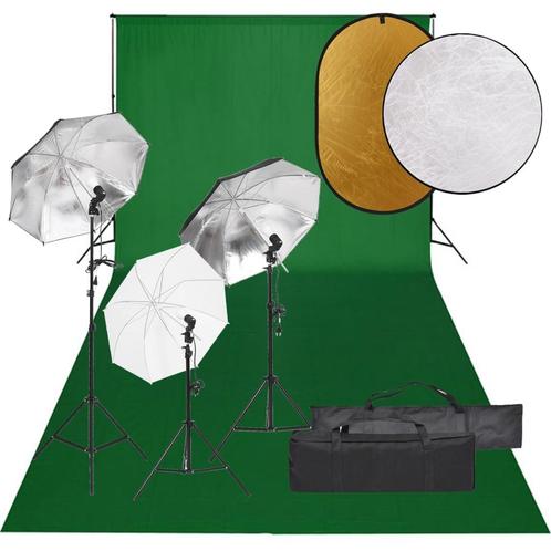 vidaXL Fotostudioset met verlichtingsset, achtergrond en, Audio, Tv en Foto, Fotografie | Fotostudio en Toebehoren, Nieuw, Verzenden