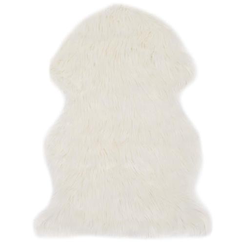 vidaXL Tapis 60 x 90 cm Peau de mouton synthétique Blanc, Maison & Meubles, Ameublement | Tapis & Moquettes, Neuf, Envoi