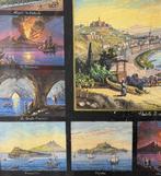 Italiaanse school (XX) - 17 miniature di Napoli