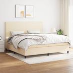 vidaXL Sommier à lattes de lit avec matelas Crème, Verzenden, Neuf