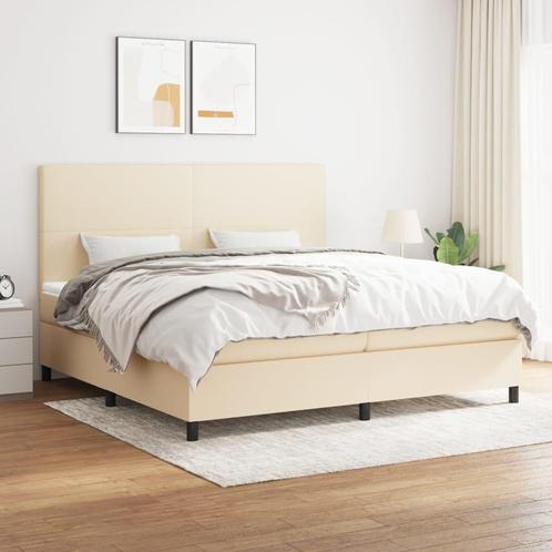 vidaXL Sommier à lattes de lit avec matelas Crème, Maison & Meubles, Chambre à coucher | Lits, Neuf, Envoi