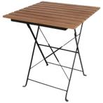 Inklapbare Tafel | Kunststof/Staal | Houtlook Blad | Zwart, Zakelijke goederen, Verzenden, Nieuw in verpakking