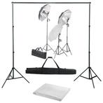vidaXL Fotostudioset met verlichtingsset en achtergrond, Audio, Tv en Foto, Fotografie | Fotostudio en Toebehoren, Verzenden, Nieuw