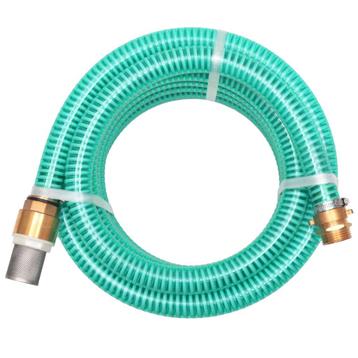 vidaXL Zuigslang met messing koppelingen 7 m 25 mm groen, Verzenden