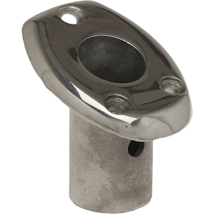 Rvs Vlaggenstokhouder Boot 25mm Inbouw 70 graden, Watersport en Boten, Bootonderdelen, Nieuw, Ophalen of Verzenden