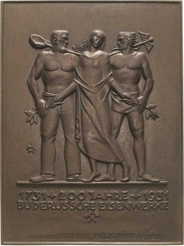 Einseitige Eisengussplakette 1931 Eisengussmedaille, Timbres & Monnaies, Pièces & Médailles, Envoi