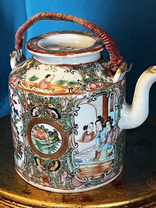 Theepot - Biscuit porselein - Kantonees, Antiek en Kunst, Antiek | Overige Antiek