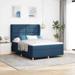 vidaXL Boxspringbed met matras Donkergrijs 90x190 cm Stof, Verzenden