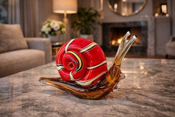 Beeld, Large Snail 20cm - Glass Art - 13 cm - Glas, Antiek en Kunst, Kunst | Designobjecten