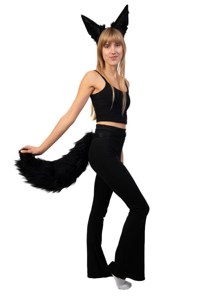 Haarband Furry Oren Staart Set Zwart Wolf Kat Vos Diadeem Do, Kleding | Dames, Carnavalskleding en Feestkleding, Nieuw, Ophalen of Verzenden