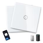 Lichtschakelaar - Wandschakelaar - Lichtknop - 2 stuks - Wit, Verzenden, Nieuw