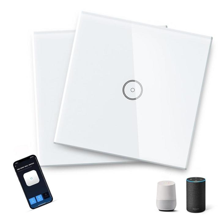 Lichtschakelaar - Wandschakelaar - Lichtknop - 2 stuks - Wit, Huis en Inrichting, Woonaccessoires | Overige, Nieuw, Verzenden