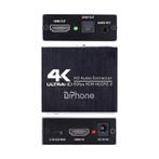 DrPhone ARC4 HDMI Audio Extractor 4K@60HZ - HDMI naar HDMI, TV, Hi-fi & Vidéo, TV, Hi-fi & Vidéo Autre, Verzenden