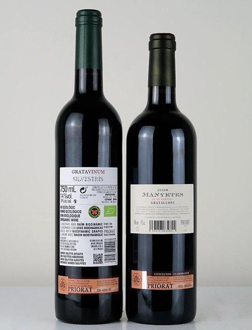 2018 Clos Mogador, Manyetes & 2018 Gratavinum, Silvestris -, Verzamelen, Wijnen