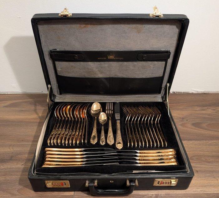 SBS Solingen - Bestekset (70) - Verguld, Staal - Bestek in, Antiek en Kunst, Antiek | Meubels | Tafels