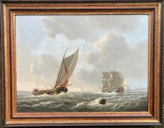 Heemskerk van Beest (1828-1895) - Zeilboten voor de kust, Antiek en Kunst, Kunst | Schilderijen | Klassiek