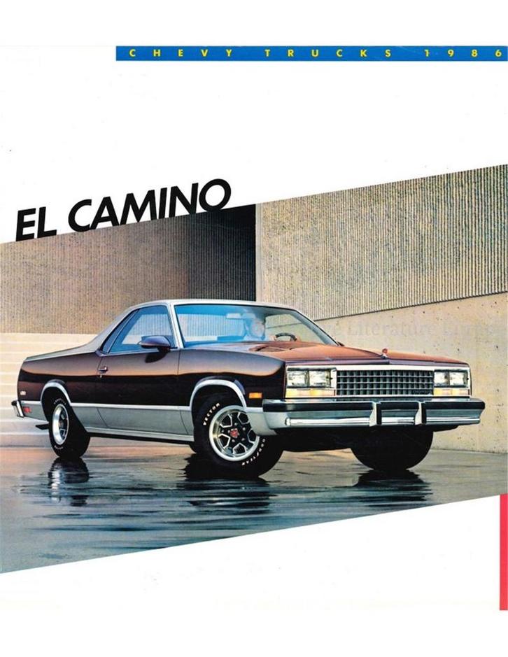 1986 CHEVROLET EL CAMINO BROCHURE ENGELS, Boeken, Auto's | Folders en Tijdschriften