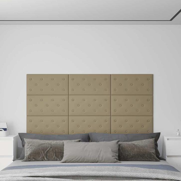 vidaXL Wandpanelen 12 st 2,16 m² 60 x 30 cm kunstleer, Doe-het-zelf en Bouw, Platen en Panelen, Nieuw, Verzenden