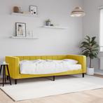 vidaXL Slaapbank met matras 80x200 cm fluweel geel, Verzenden, Nieuw