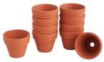 Terracotta Potjes Binnenmaat 3 cm doos 10 stuks, Nieuw