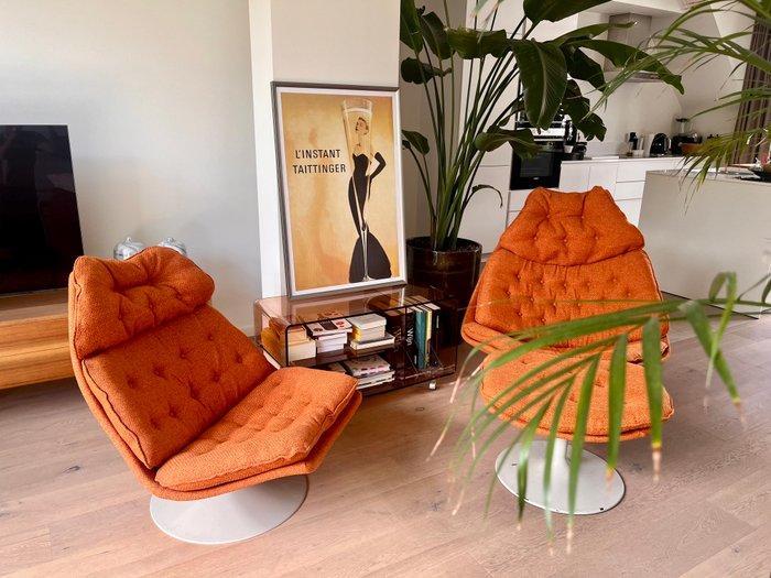 Artifort - Geoffrey D. Harcourt - Fauteuil avec repose-pied, Antiek en Kunst, Kunst | Designobjecten