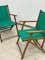 Chaise longue - Bois, Textile - Production italienne - deux, Antiquités & Art