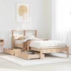 vidaXL Bed met boekenkast zonder matras massief grenenhout, Huis en Inrichting, Verzenden, Nieuw