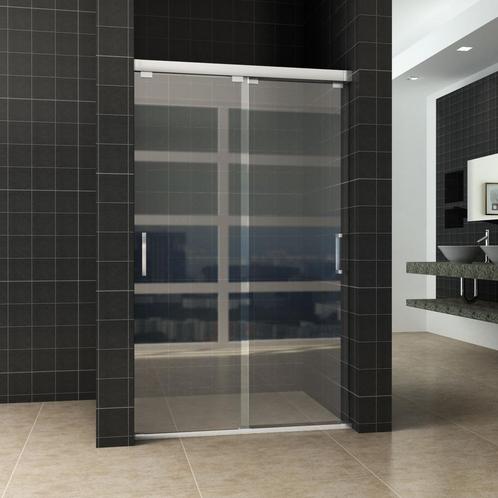 Nisdeur Wiesbaden Dubbele Schuifdeur 2-Delig 140x200 cm 8 mm, Doe-het-zelf en Bouw, Sanitair, Douche, Nieuw, Chroom, Ophalen of Verzenden