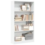 vidaXL Boekenkast 80x24x143 cm bewerkt hout wit, Verzenden, Nieuw