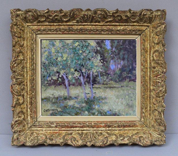 Chris van Dijk (1952) Impressionist -  Sommant, Antiek en Kunst, Kunst | Schilderijen | Klassiek