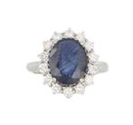 Zonder Minimumprijs - Ring - 18 karaat Witgoud -  4.80ct., Handtassen en Accessoires, Ringen, Nieuw