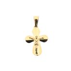 Gouden hanger van een kruis met corpus, Handtassen en Accessoires, Ophalen of Verzenden, Gebruikt, Goud, Overige merken
