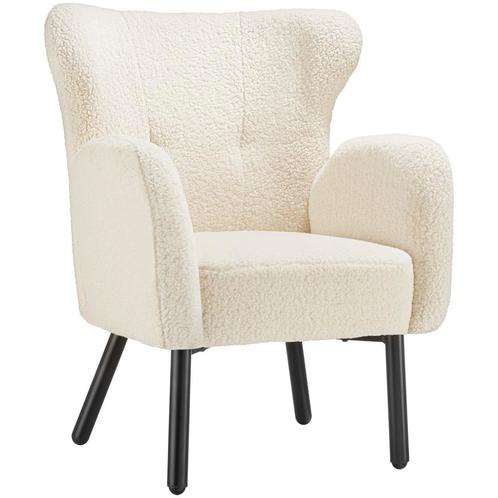 tectake Fauteuil Vänersborg, dik gestoffeerd, met bouclé-bek, Huis en Inrichting, Stoelen, Verzenden
