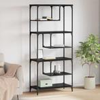 vidaXL Boekenkast Zwart eiken 81 x 36 x 176 cm Bewerkt hout, Verzenden