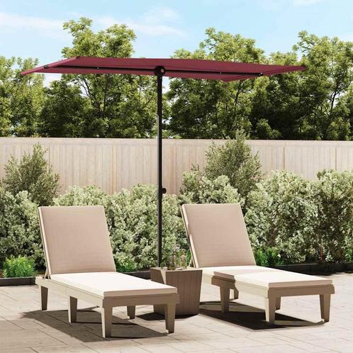 vidaXL Parasol met aluminium paal 2x1,5 m bordeauxrood, Tuin en Terras, Parasols, Nieuw, Verzenden