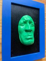 gregos - Small green light sadness on black background-blue, Antiek en Kunst